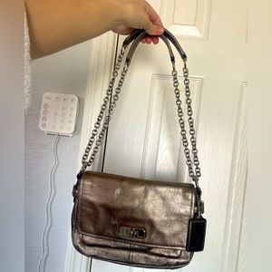 Silver Coach Crossbody